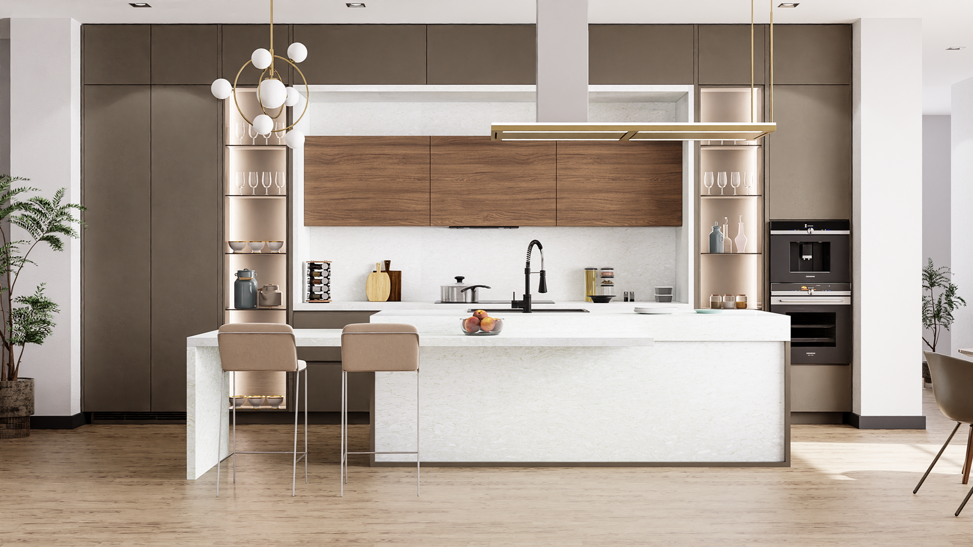 Vena Oro Quartz slab